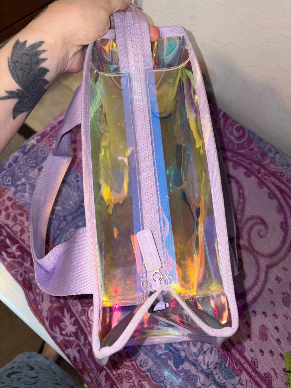 Case Mate iridescent Holographic jelly tote (medium) crossbody - Picture 11 of 13
